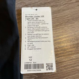 NWT lululemon wunder unders